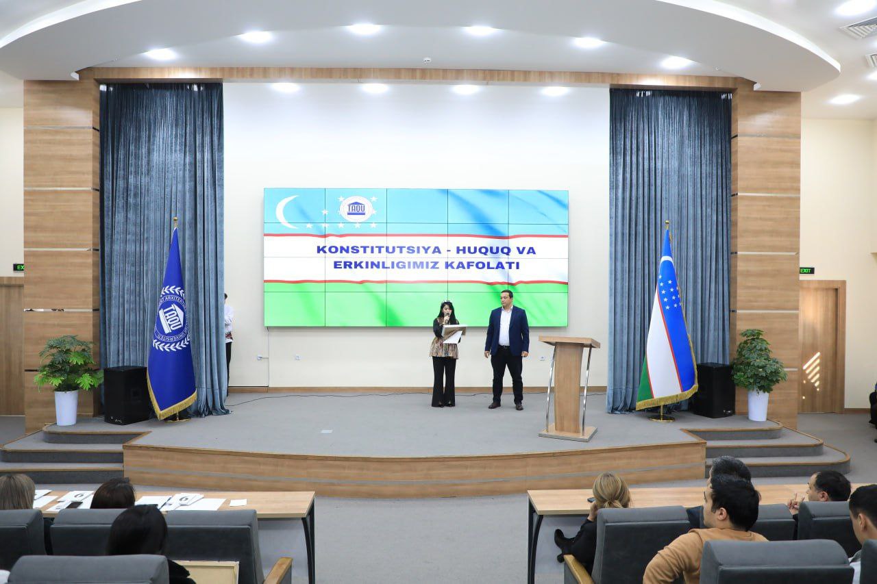 "Konstitutsiya-huquq va erkinligimiz kafolati" mavzusida tadbir boʻlib oʻtdi